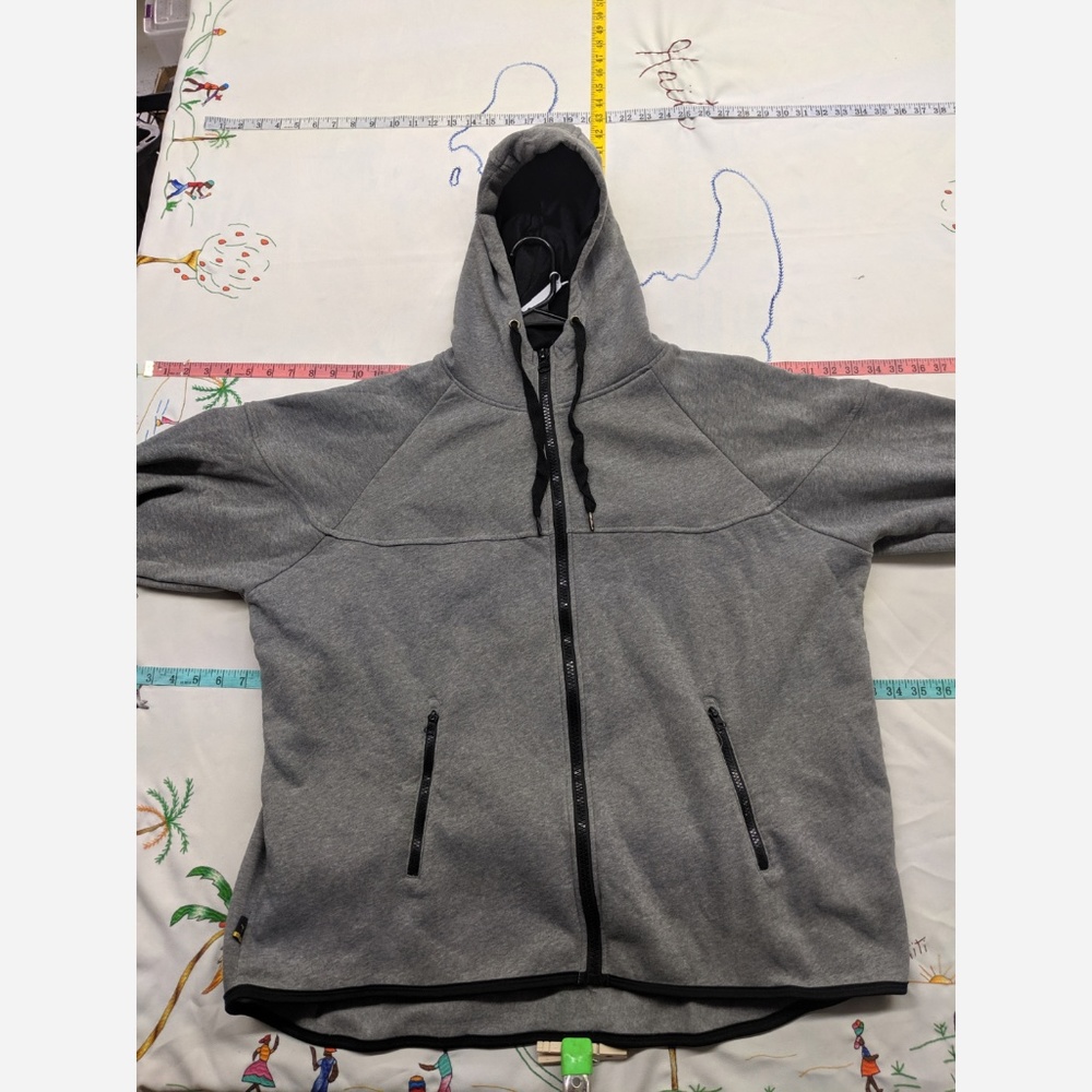 Men's 2XL Maxi Milian Gray Zippered Hoodie Sweatsh